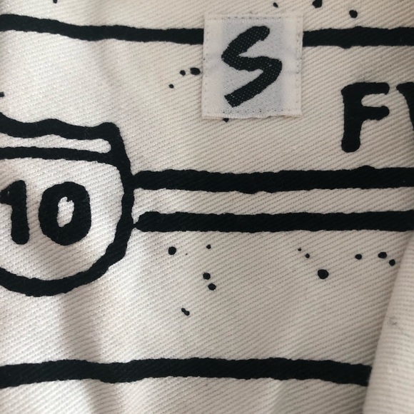 STEPHEN SPROUSE VINTAGE BLAZER PREOWNED POP ART “LA STREET MAP” WHT/BLK . RARE! - Picture 10 of 11